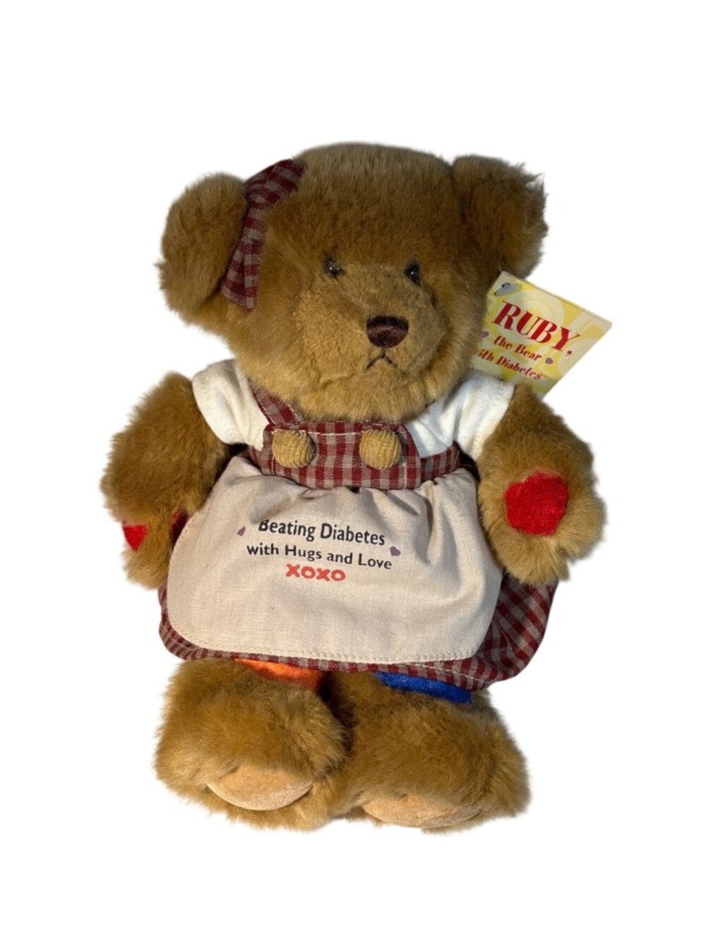 Ruby The Bear With Diabetes Plush By Russ Berrie 10" Girl Bear